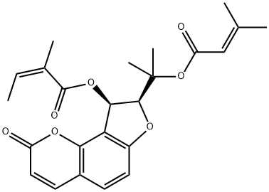 2-Butenoic acid, 3-methyl-, 1-[(8S,9R)-8,9-dihydro-9-[[(2Z)-2-methyl-1-oxo-2-buten-1-yl]oxy]-2-oxo-2H-furo[2,3-h]-1-benzopyran-8-yl]-1-methylethyl ester|
