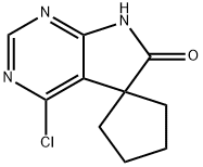 4'-Chlorospiro[cyclopentane-1,5'-pyrrolo[2,3-d]pyrimidin]-6'(7'H)-one 结构式