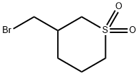 3-(ブロモメチル)テトラヒドロ-2H-チオピラン1,1-ジオキシド 化学構造式