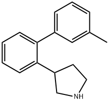 (±)-3-(3'-methyl-biphenyl-2-yl)-pyrrolidine Structure