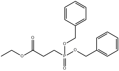 Propanoic acid, 3-[bis(phenylmethoxy)phosphinyl]-, ethyl ester 结构式
