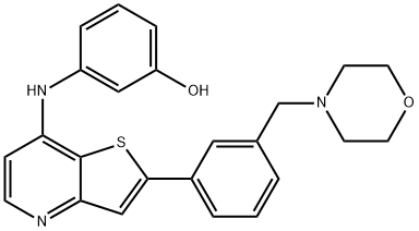 모폴리노메틸페닐하이드록시페닐아미노티에노피리딘