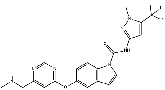 Acrizanib 化学構造式