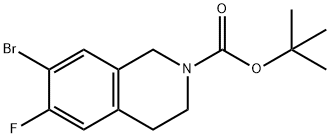 2(1H)-Isoquinolinecarboxylic acid, 7-bromo-6-fluoro-3,4-dihydro-, 1,1-dimethylethyl ester Structure