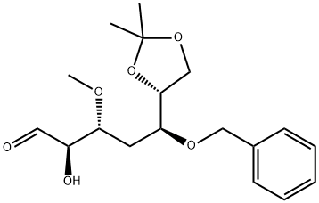 D-allo-Heptose, 4-deoxy-3-O-methyl-6,7-O-(1-methylethylidene)-5-O-(phenylmethyl)- Struktur