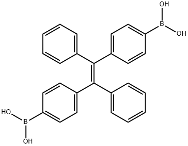 (E)-((1,2-二苯基乙烯-1,2-二基)双(4,1-亚苯基))二硼酸, 1239512-91-4, 结构式