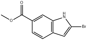 1H-Indole-6-carboxylic acid, 2-bromo-, methyl ester 结构式