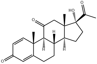 Pregna-1,4-diene-3,11,20-trione, 17-hydroxy- 化学構造式