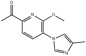 Ethanone, 1-[6-methoxy-5-(4-methyl-1H-imidazol-1-yl)-2-pyridinyl]-, 1242313-72-9, 结构式