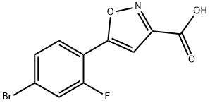 3-Isoxazolecarboxylic acid, 5-(4-bromo-2-fluorophenyl)- Struktur