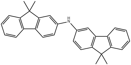 N-(9,9-dimethyl-9H-fluoren-3-yl)-9,9-dimethyl-9H-fluoren-2-amine, 1246021-35-1, 结构式