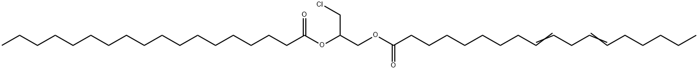 rac-1-Linoleoyl-2-stearoyl-3-chloropropanediol Structure
