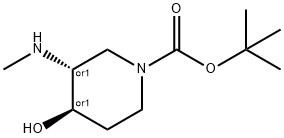 (3R,4R)-4-羟基-3-(甲氨基)哌啶-1-甲酸叔丁酯, 1248791-15-2, 结构式