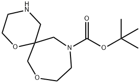 1,8-ジオキサ-4,11-ジアザスピロ[5.6]ドデカン-11-カルボン酸TERT-ブチル 化学構造式