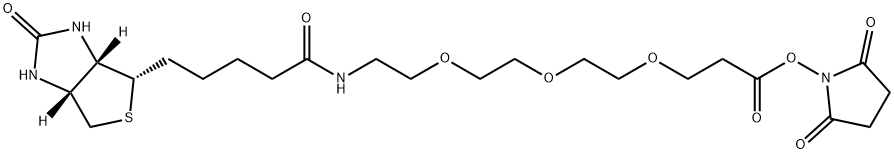 ビオチン-PEG3-NHSエステル 化学構造式