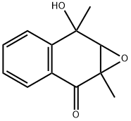 Naphth[2,3-b]oxiren-2(1aH)-one, 7,7a-dihydro-7-hydroxy-1a,7-dimethyl- Struktur