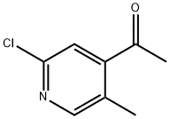 1-(2-氯-5-甲基吡啶-4-基)乙酮 结构式