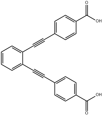 Benzoic acid, 4,4'-(1,2-phenylenedi-2,1-ethynediyl)bis- Structure