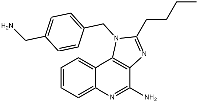 1H-Imidazo[4,5-c]quinolin-4-amine, 1-[[4-(aminomethyl)phenyl]methyl]-2-butyl- HCL Struktur