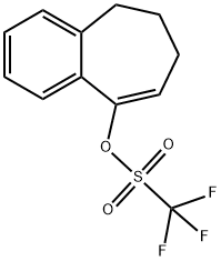 Methanesulfonic acid, 1,1,1-trifluoro-, 6,7-dihydro-5H-benzocyclohepten-9-yl ester 结构式