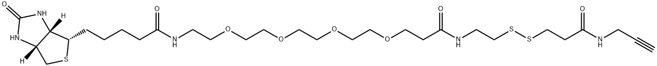 Biotin-PEG4-SS-Alkyne 结构式
