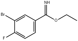 3-溴-4-氟苯甲亚胺酸乙酯盐酸盐,1260860-76-1,结构式