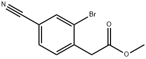 methyl 2-bromo-4-cyanophenylacetate  Structure