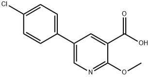 5-(4-氯苯基)-2-甲氧基烟酸, 1261905-29-6, 结构式