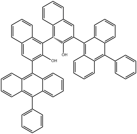 (R)-3,3'-双(10-苯基-9-蒽基)-1,1'-联萘,1262129-42-9,结构式