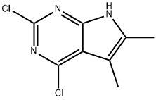 2,4-二氯-5,6-二甲基-7H-吡咯并[2,3-D]嘧啶 结构式