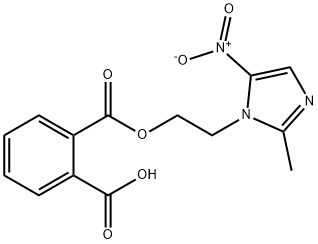 1,2-Benzenedicarboxylic acid, 1-[2-(2-methyl-5-nitro-1H-imidazol-1-yl)ethyl] ester Struktur