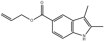 1H-Indole-5-carboxylic acid, 2,3-dimethyl-, 2-propen-1-yl ester 结构式
