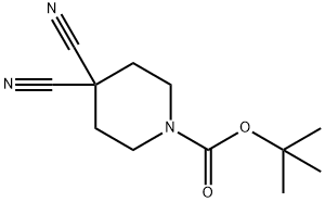 tert-butyl 4,4-dicyanopiperidine-1-carboxylate Struktur