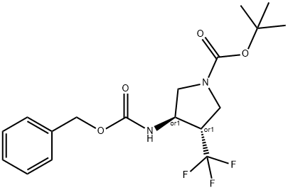 tert-butyl (3R,4S)-3-{[(benzyloxy)carbonyl]aMino}-4-(trifluoroMe Struktur