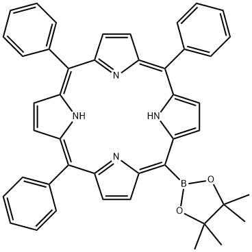 21H,23H-Porphine, 5,10,15-triphenyl-20-(4,4,5,5-tetramethyl-1,3,2-dioxaborolan-2-yl)- Structure