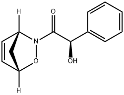 Ethanone, 2-hydroxy-1-(1S,4R)-2-oxa-3-azabicyclo[2.2.1]hept-5-en-3-yl-2-phenyl-, (2R)- 化学構造式