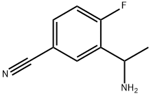 (S)-3-(1-aminoethyl)-4-fluorobenzonitrile Struktur