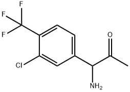 1-AMINO-1-[3-CHLORO-4-(TRIFLUOROMETHYL)PHENYL]ACETONE 结构式