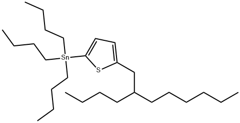 Stannane, tributyl[5-(2-butyloctyl)-2-thienyl]- Struktur