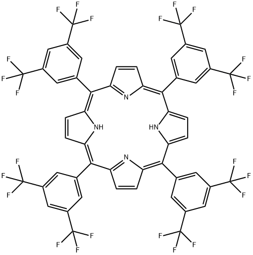 MESO-四[ 3, 5-二( 三氟甲基) 苯基] 卟啉,127286-86-6,结构式