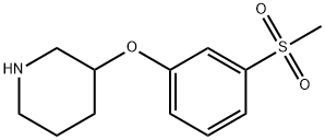 3-(3-methanesulfonylphenoxy)piperidine Struktur