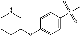 3-(4-methanesulfonylphenoxy)piperidine Struktur