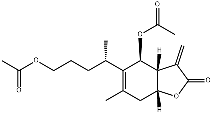 1,6-O,O-二乙酰基旋覆花内酯 结构式