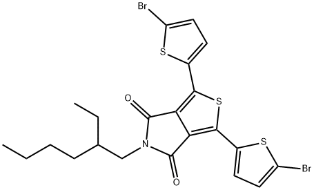 4H-Thieno[3,4-c]pyrrole-4,6(5H)-dione, 1,3-bis(5-bromo-2-thienyl)-5-(2-ethylhexyl)-, 1286745-60-5, 结构式
