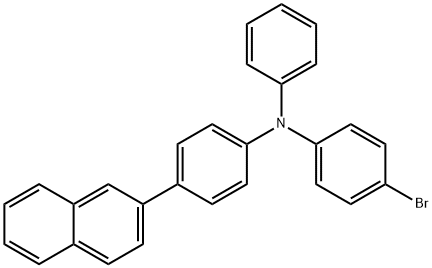 Benzenamine, 4-bromo-N-[4-(2-naphthalenyl)phenyl]-N-phenyl- Structure