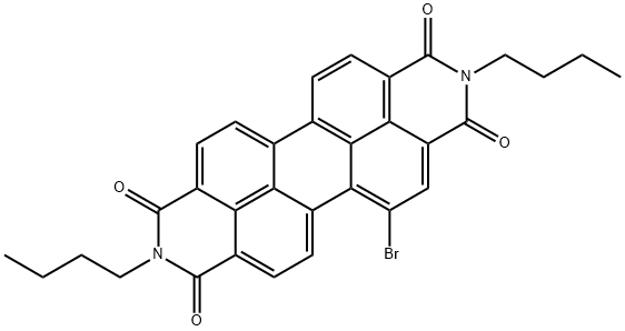 Anthra[2,1,9-def:6,5,10-d'e'f']diisoquinoline-1,3,8,10(2H,9H)-tetrone, 5-bromo-2,9-dibutyl- Struktur