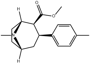 (1β,5β)-3β-(4-メチルフェニル)トロパン-2β-カルボン酸メチル 化学構造式