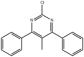 Pyrimidine, 2-chloro-5-methyl-4,6-diphenyl- Struktur