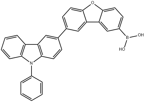 BORONIC ACID, B-[8-(9-PHENYL-9H-CARBAZOL-3-YL)-2-DIBENZOFURANYL]-,1307793-69-6,结构式