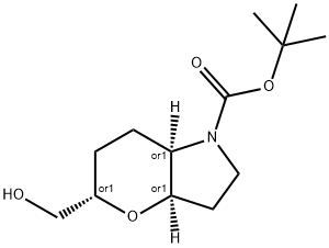 Racemic-(3aR,5S,7aR)-tert-butyl 5-(hydroxymethyl)hexahydropyrano[3,2-b]pyrrole-1(2H)-carboxylate Structure
